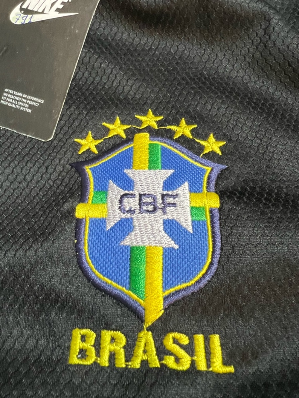 Brazil CBF Soccer Jersey in Black with yellow Accents - Picture 2 of 14